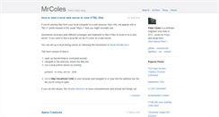 Desktop Screenshot of mrcoles.com