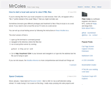 Tablet Screenshot of mrcoles.com